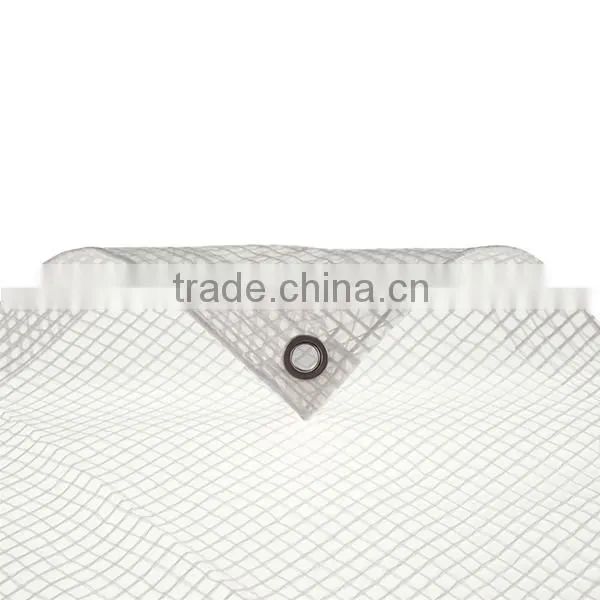 150 gram grid type transparent and white color plastic tarpaulin