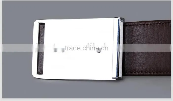 Custome Business Men Genuine Ostrich Leather Belt Brown with Stainless Steel Buckle