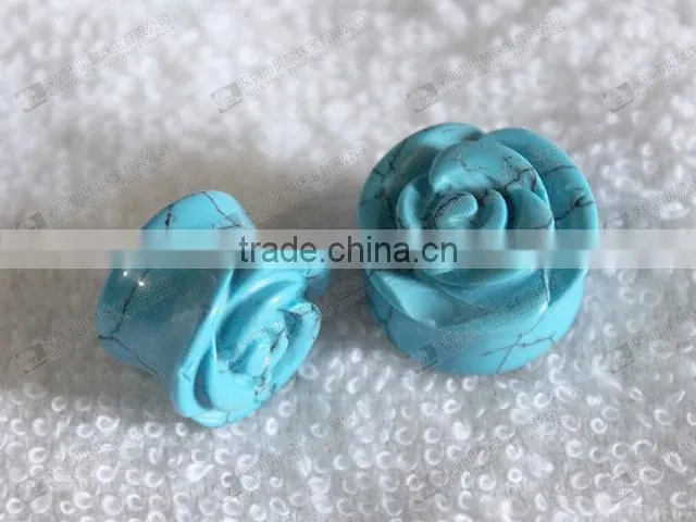Stone ear plugs piecring jewelry