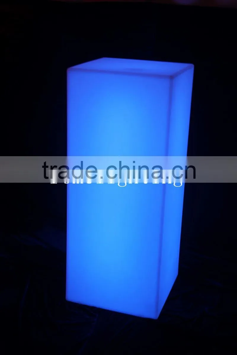 Plastic waterproof remote control light colorful lighting furniture square column