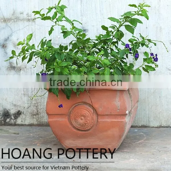 Vietnamese Planter - Terracotta Flower Pot Garden Decor