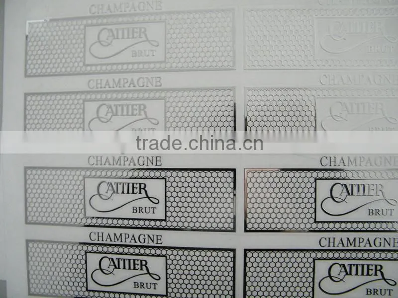 Customized high grade Perfume label, Metal Bottle Label StickerAluminum bottle badge