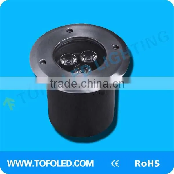 round type outdoor 3w led buried light