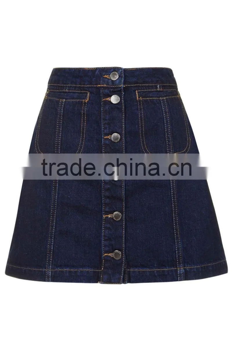 girls denim skirt machine wash denim skirt dark indigo denim skirt