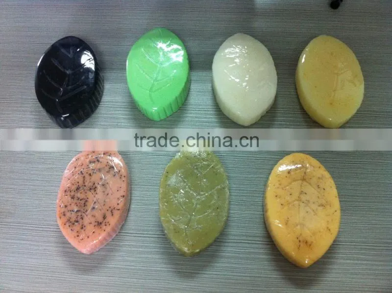 natural leaf handmade essencial oil soap set, bath salt spa gift set