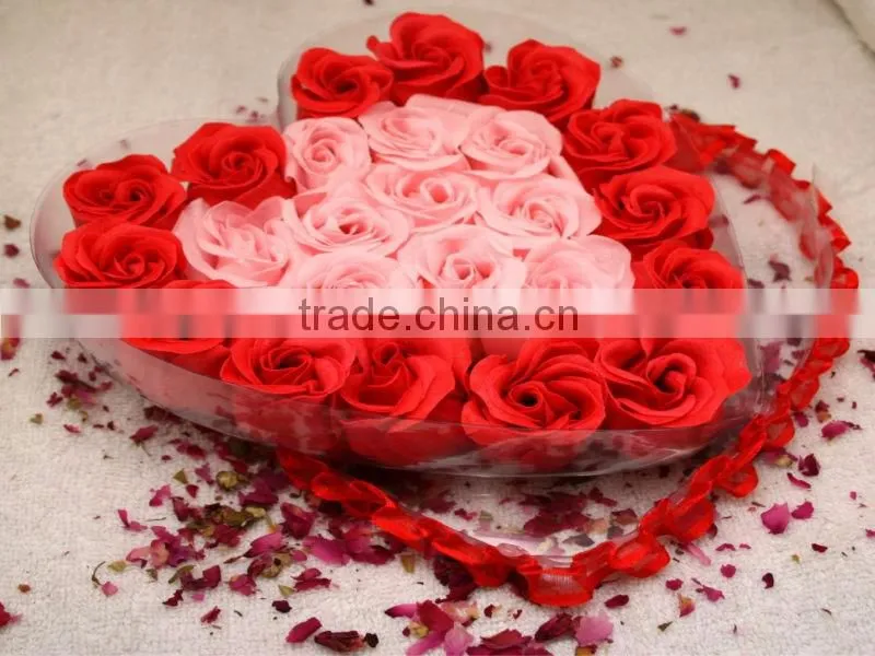 rose flower paper soap/gift decoration flower soap/dissolving paper soap