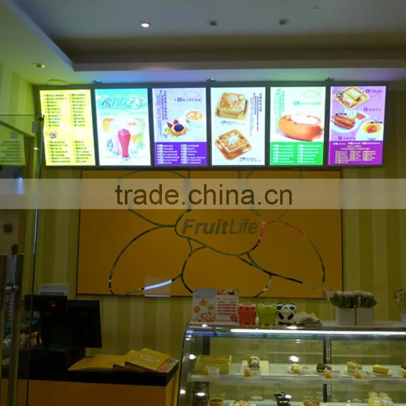 Acrylic LED advertising restaurant light up menu