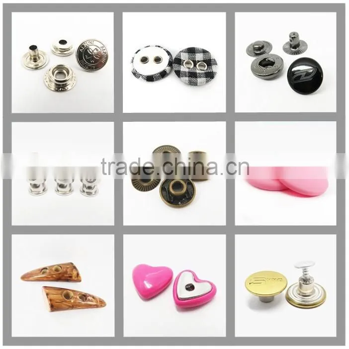 Black 10mm Metal Spring Snap Button