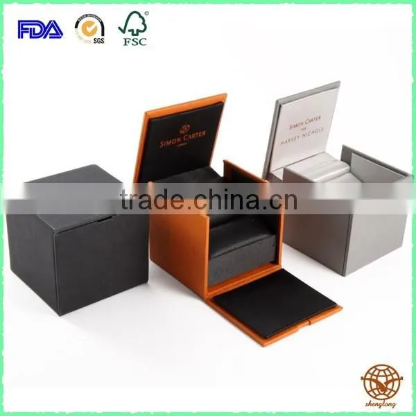 2016 New Matte Custom Made Logo Printed Clamshell cardboard Jewelry box