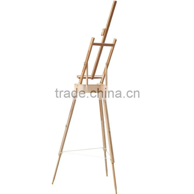 Bergino 78x78x202.7cm wood table easel with stands in stock