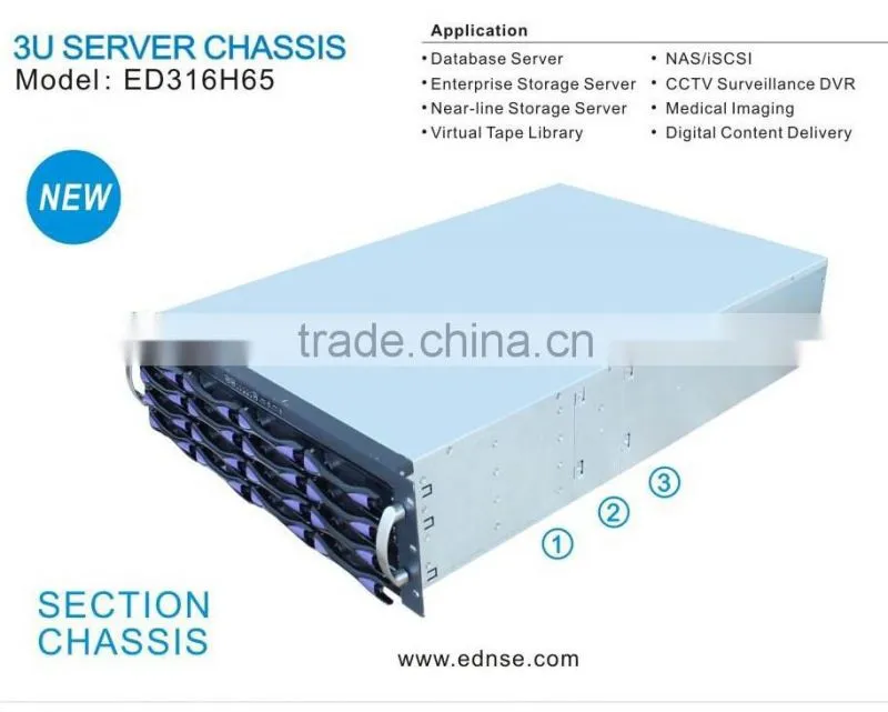 3u rackmount chassis sas backplane hard drive server case