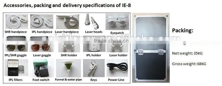 Super combination of SHR fast hair rermoval, laser tattoo removal, IPL home use hair removal machine