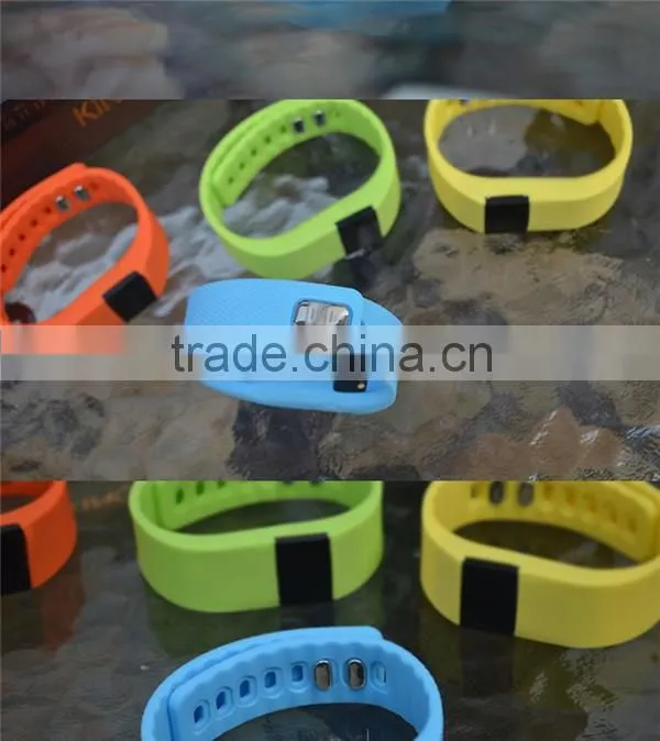 A button the TW64 smart bluetooth bracelet