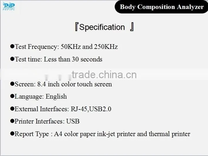 body composition analysis machine POP IPL
