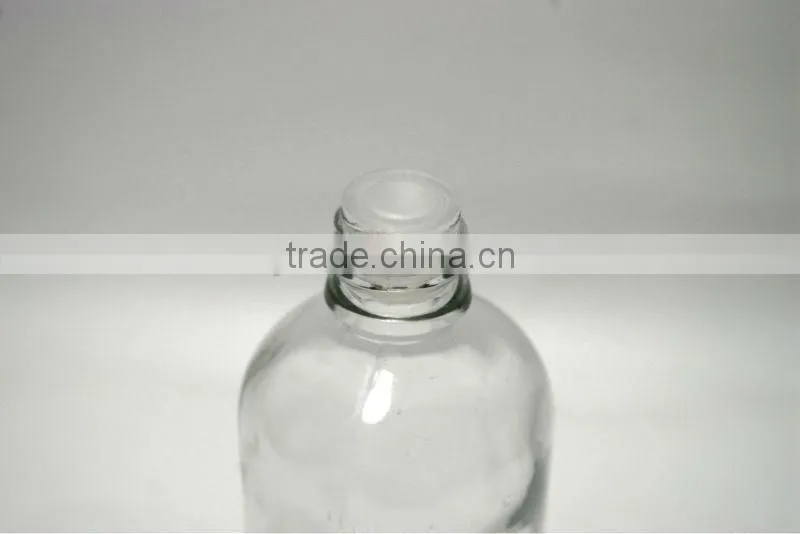 100ml boston round glass bottle with aluminum cap