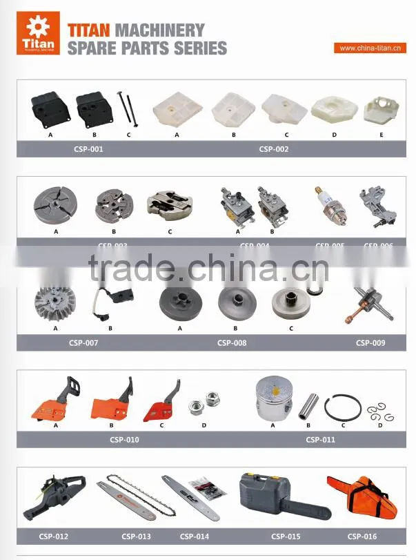 chain saw spare parts, spare parts for gasoline chain saw