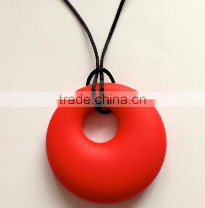 Silicone Baby Teething Necklace&Silicone Autism Chewing Sensory Pendant&Silicone Baby Chewing Necklaces