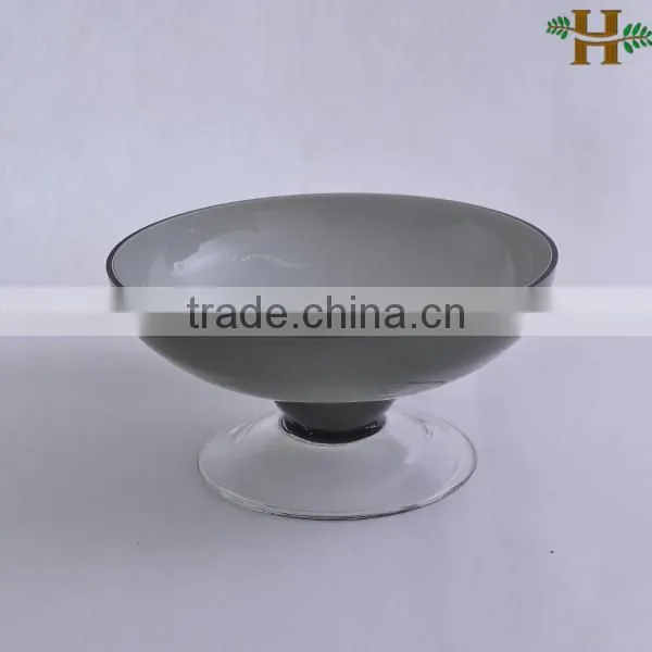 Hand blown footed glass bowls, Wholesale glass ornaments