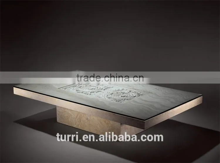 Classic Travertine marble tea table