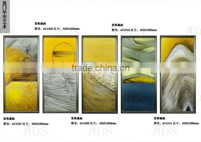 Framed handmade wall art painting modern canvas landscape for home decoration