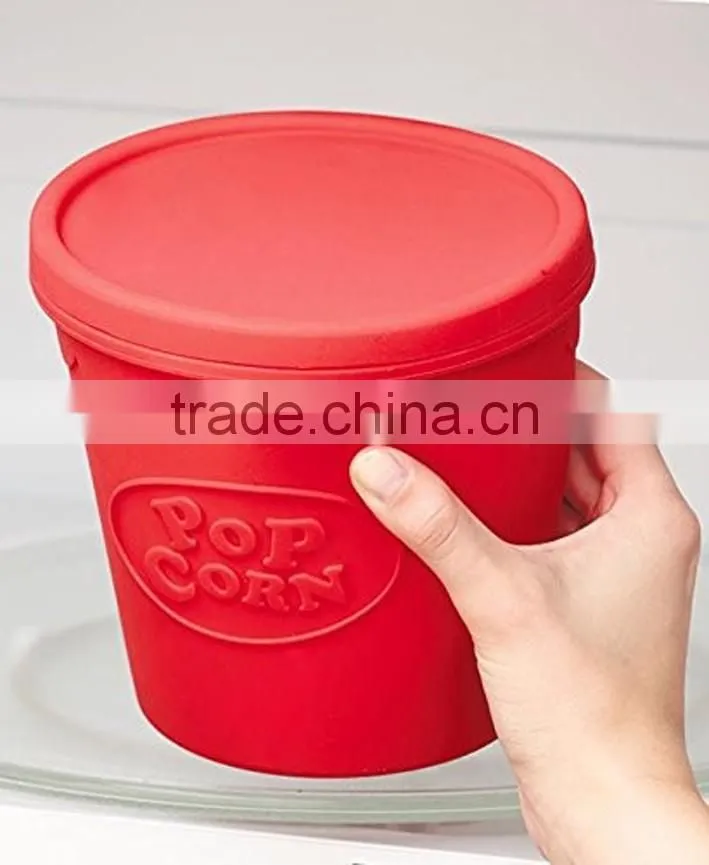 silicone popcorn container DIY Silicone Microwave Popcorn Maker Bucket