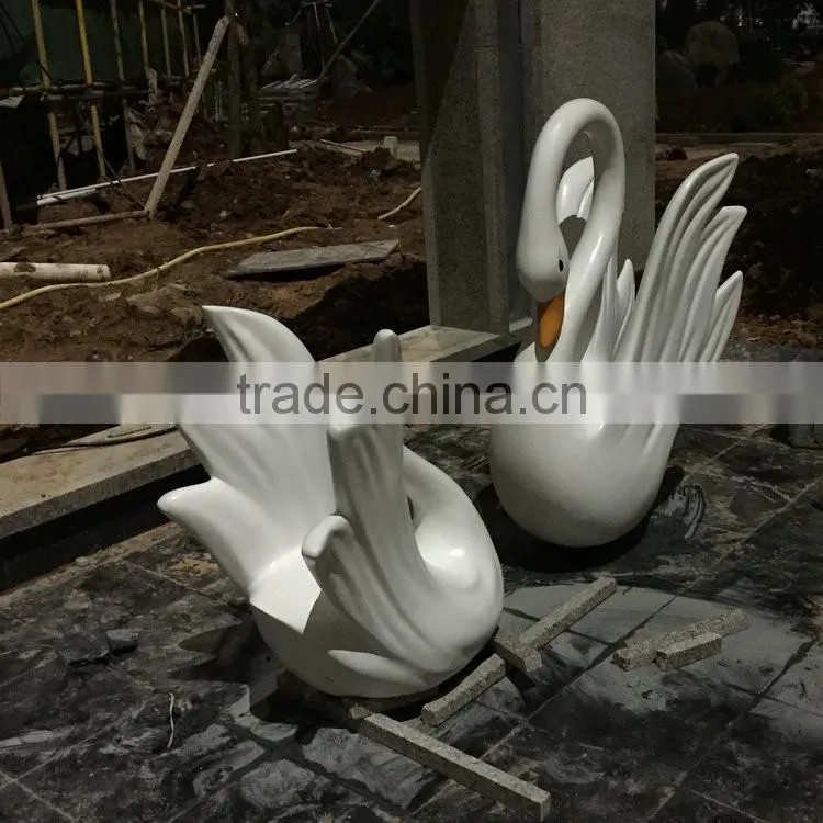 FRP display swan sculpture figurine