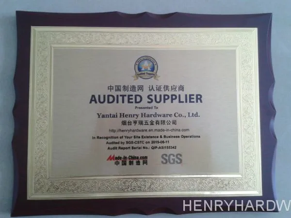 SGS CERTIFICATE 2015