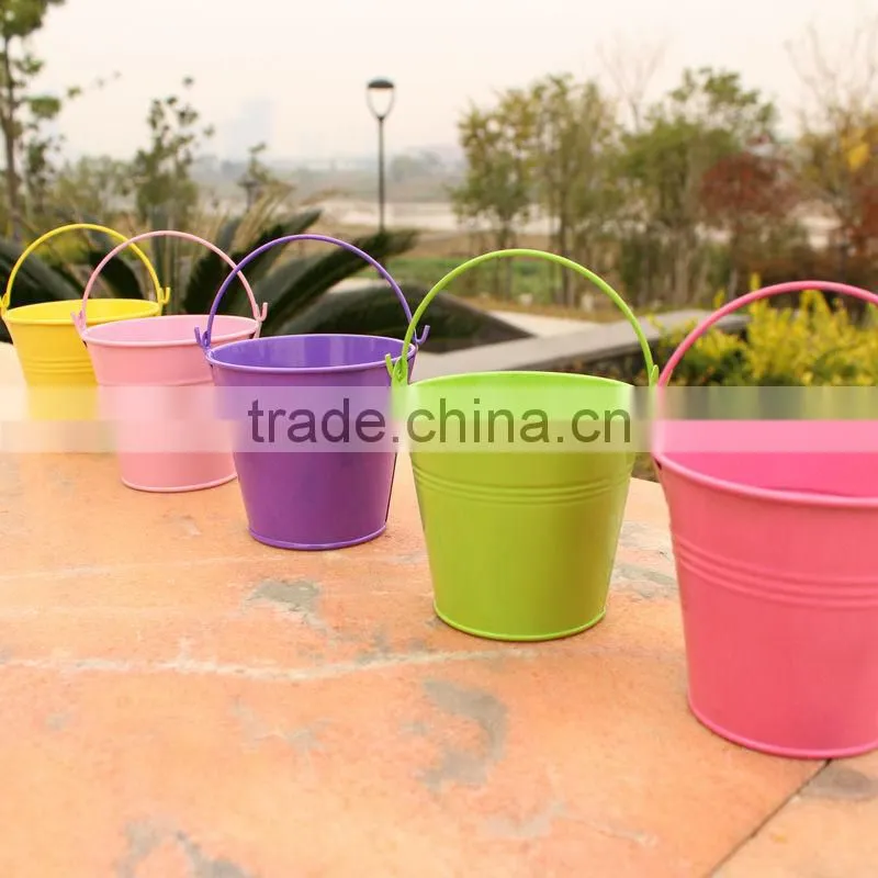 colorful decorative metal bucket