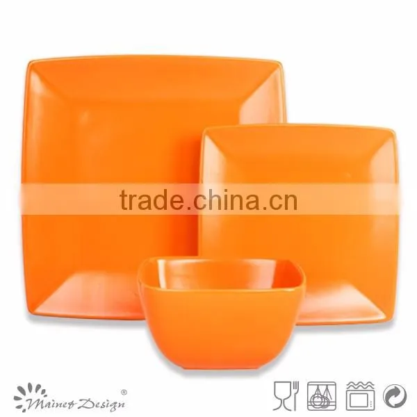 square cheap high qulity stoneware ceramic dinner set