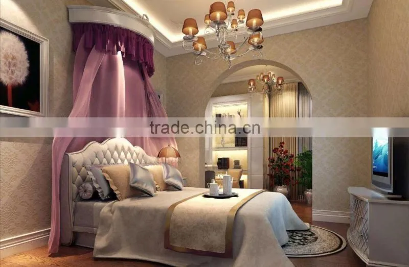 Classic Elegant European Style Teenage Girl's Bedroom Interior Design 3d Rendering BF12-03314g
