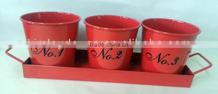 set 4 pcs decorative indoor herb pot set garden pots herb pot set