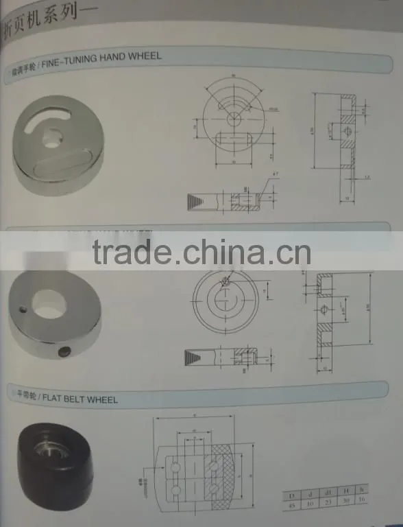 adjusting hand wheel five -tuning hand wheel folding machine parts