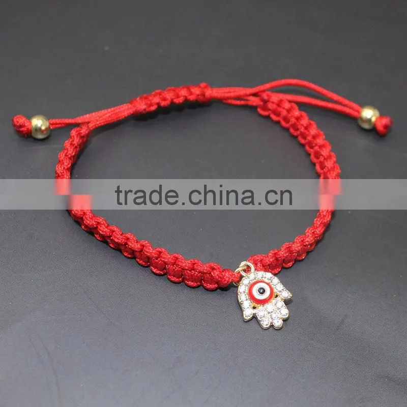 heart charm red cord handwoven bracelet red luck friendship bracelet best Mother's day bracelet gifts