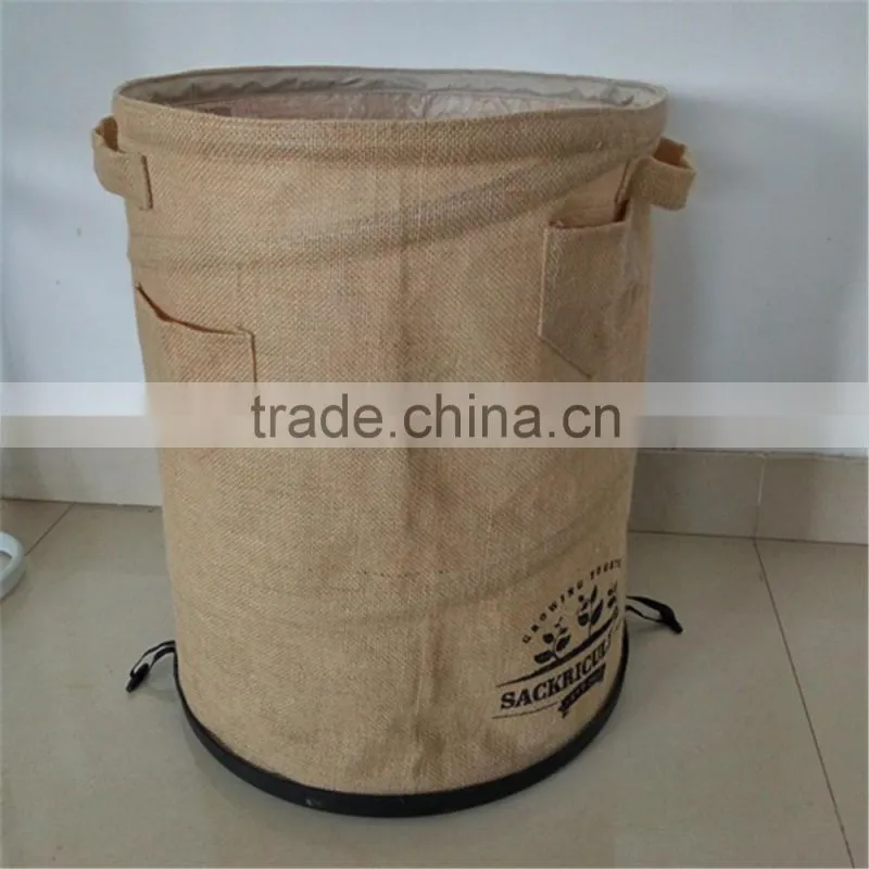 jute pop up garden bag