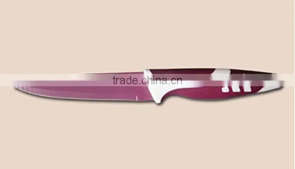2015 Color Nonstick Kitchen Knife Set With Clear Acrylic Block,Steak Knives