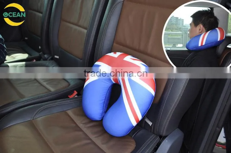 UK Flag U Shape Neck Pillow Filled with Polystyrene Beads