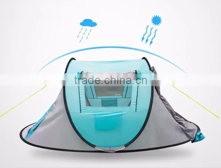 automatic 2 second pop up style outdoor camping single layer 2-3 person family water proof tent