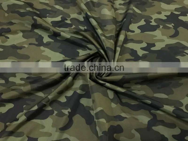 $1 yard wholesale pongee fabric 100% polyester fabric camouflage fabric