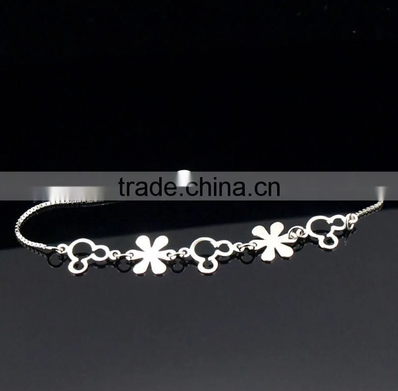 fashion new 925 silver bracelets jewelry rhodium plated hw jewelry
