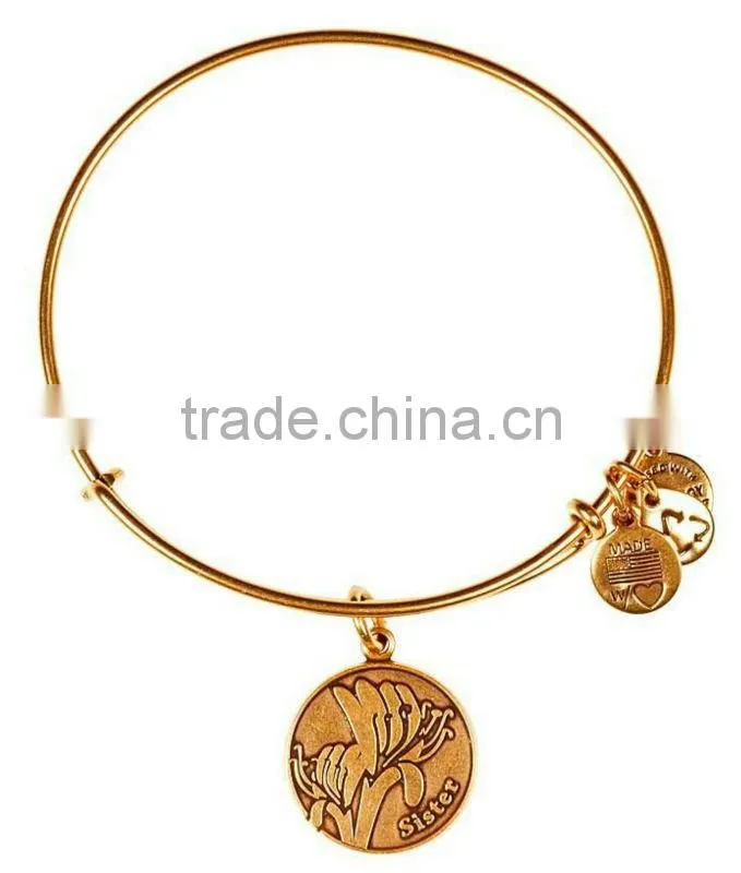 Heart wire bangle bracelet jewelry Personalized love Bracelet jewelry for Valentina's Day Adjustable vintage Bangle jewelry