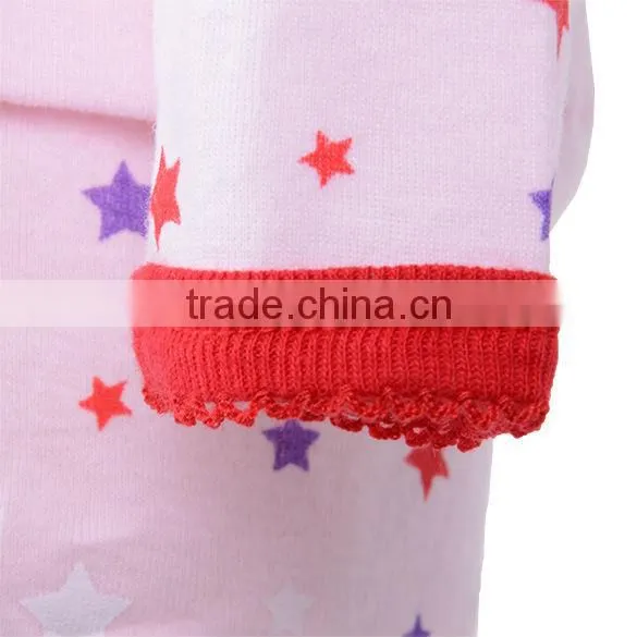 New Pink Cartoon Pig Printing children's Baby Girls long sleeve Pajamas Sleepwears Suits SV004461