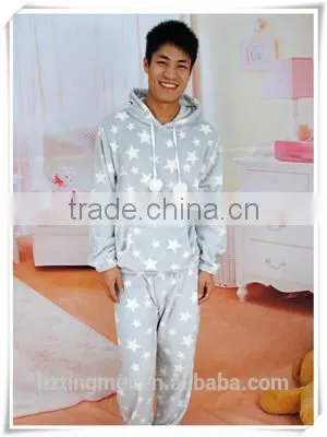 pajamas for adult men's hooded winter sleepwear