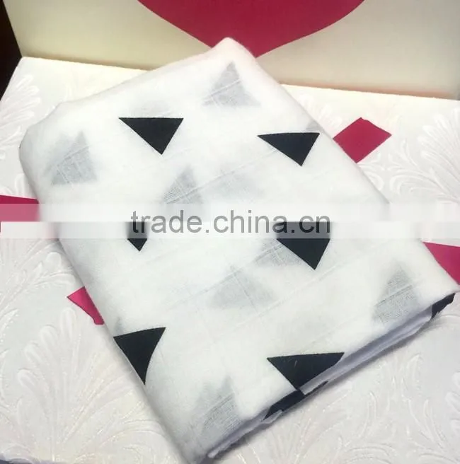 breathable 100% cotton baby muslin swaddle blankets