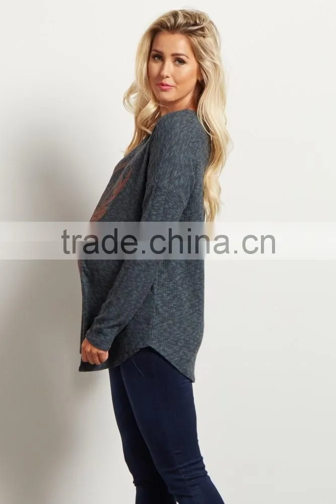 Hot-selling promotional beautiful sequin printing maternity top
