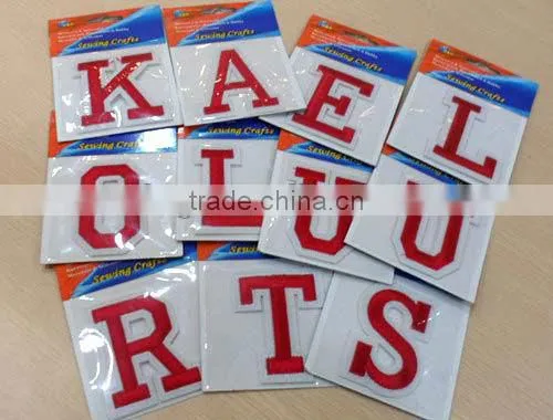 D&D fabric sticker Sew On Patches Embroidered All Letters patch(18500-L)