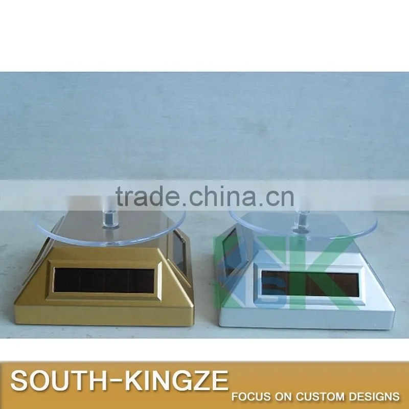 Skid Proof Acrylic Plate Rotating Black,Silver,Gold Chrome Sunshine Power Display Case