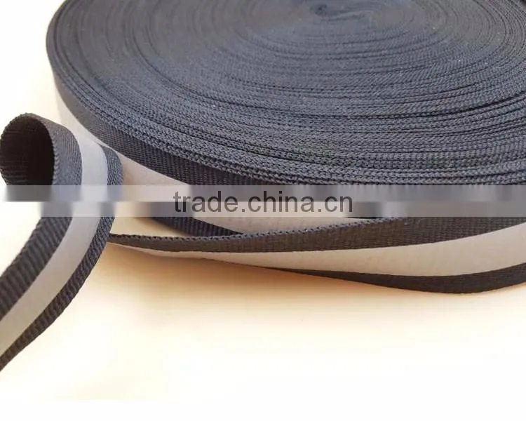 Recycle decorative polyester knitting reflective webbing tape