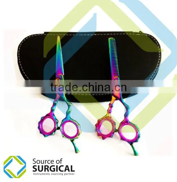 New Branded Quality Japanese Steel Professional Razor Edge Barber teeth thinning Scissor/Shear 6" Set in Box kit