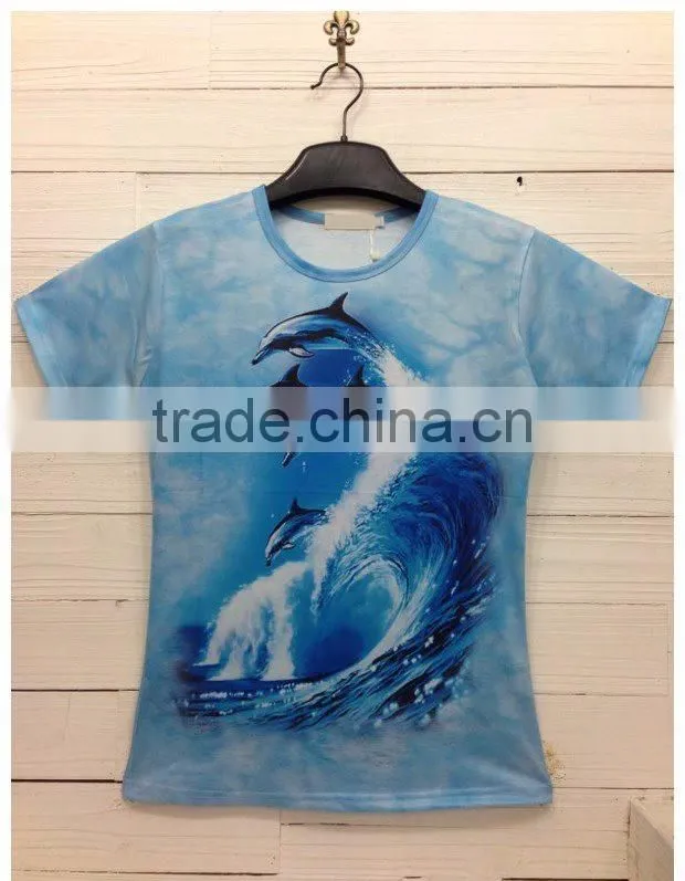 Customized Wholesale unisex short sleeve sublimation 3d full printing t shirt