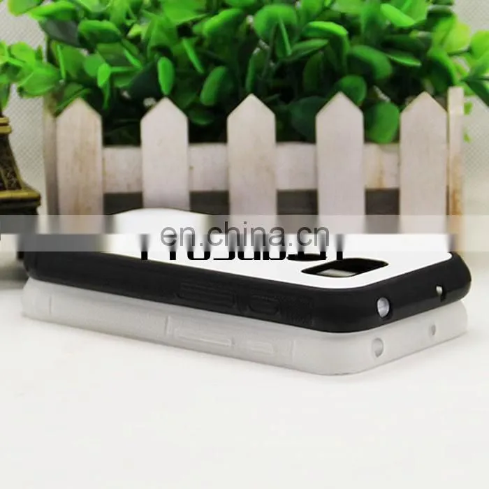 2d sublimation heat transfer PC +TPU silicon blank cell phone case with metal sheet for Prosub-Samsung S7 active